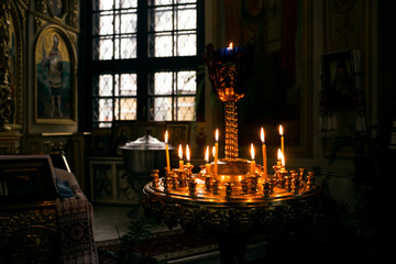 Candles in a church