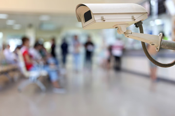 CCTV camera digital video recorder in hospital.