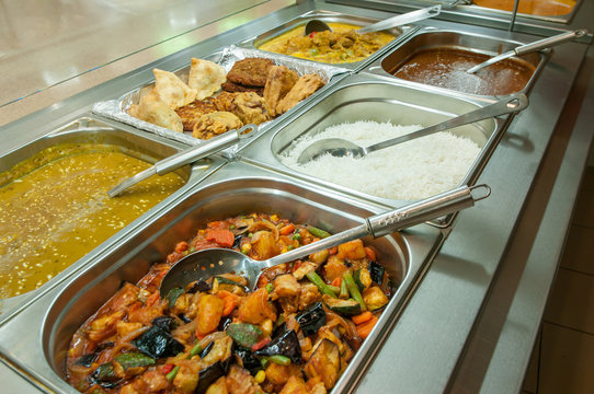 Indian food buffet all you can eat with choice of vegetarian food