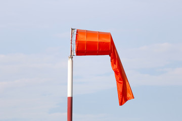 Wind sock of equipment check the wind blow direction in day time