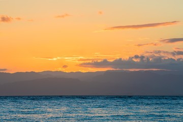 Idylic sunset over indian ocean, Madagascar