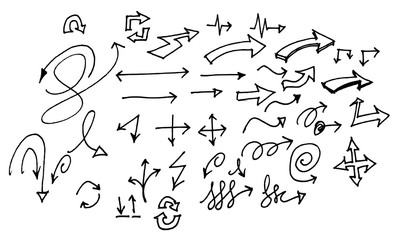 Vector hand drawn arrows set eps10