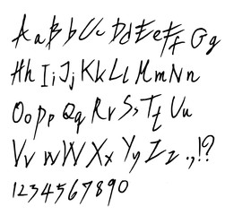 Hand drawn alphabet letters Vector eps10