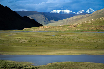 Beautiful lake in the Western Tibet