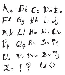 Hand drawn alphabet letters Vector eps10