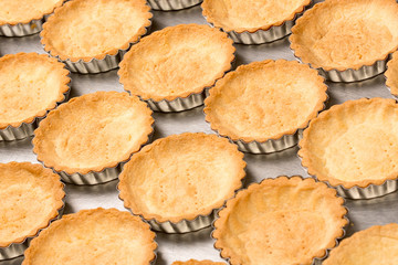 Butter biscuits being baked.