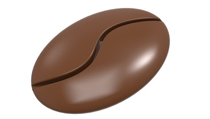 Brown Coffee Bean 3d Rendering isolated on a white background