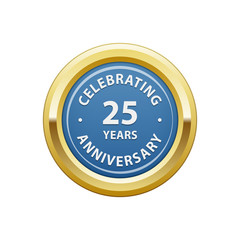 Celebrating anniversary 25 years badge