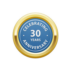 Celebrating anniversary 30 years badge  