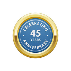 Celebrating anniversary 45 years badge 