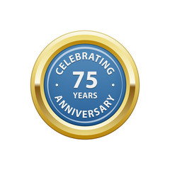 Celebrating anniversary 75 years badge