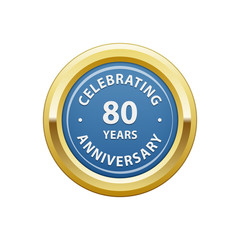 Celebrating anniversary 80 years badge