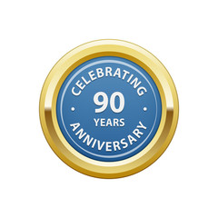 Celebrating anniversary 90 years badge 