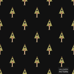 Obraz premium Halloween background seamless pattern, cartoon vector.