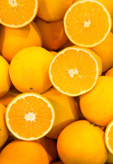 oranges for sale at the vegetable market