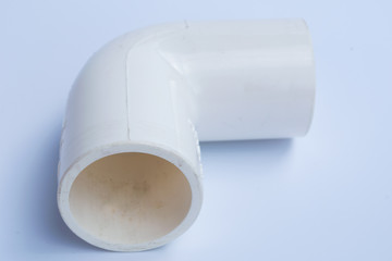 white pvc pipe on white background