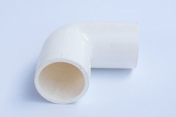 white pvc pipe on white background