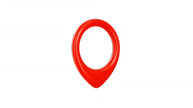 Rotating different mark on white background. 3D render