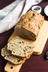 homemade bread from whole wheat flour with