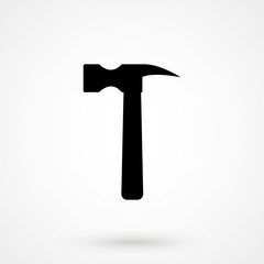 hammer icon simple design on a white background. Vector illustration