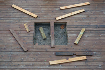 Repair of a wooden floor