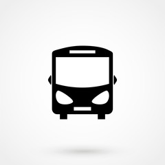 Bus vector icon simple design on a white background. Vector illustration
