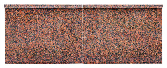 Two big red granite polished blocks