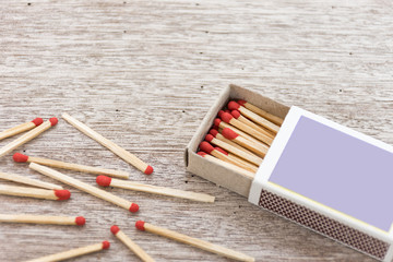 Red head matches in a paper. Operating time was to head matches the red mark on the side of the carton in brown. To a flare up.