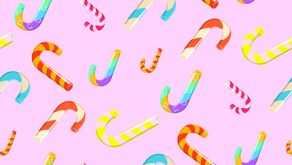 The pattern of drops falling candies seamless vector colorful sweets.