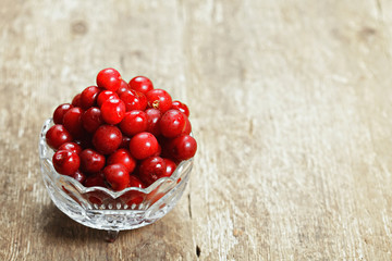 Cherry in a glass bowl
