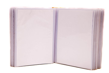 Photo album on a white background.