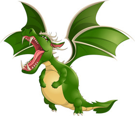 Beautiful dragon on a white background