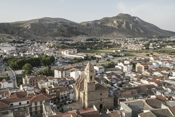 Fototapeta na wymiar View of Loja town in southern Spain,