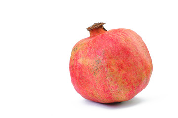 Juicy Ripe Pomegranate Isolated On White Background
