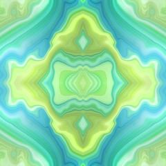 abstract kaleidoscope background, mint green seamless pattern, digital illustration, modern mosaic,...