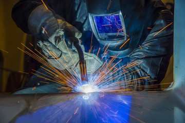 welder Industrial automotive part in factory