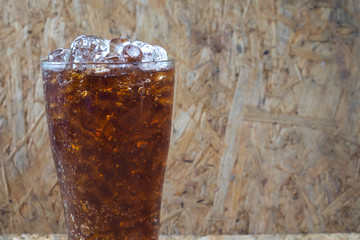 Glass of soft drink