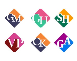 nitial Typography Icon Design Template