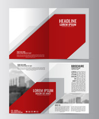 Brochure template. Can be used for magazine cover, business mockup.