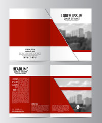 Brochure template. Can be used for magazine cover, business mockup.