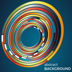 Beautiful light circles on a blue background. Abstract flash light circles. Vector technology background.
