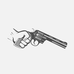 Hand with gun