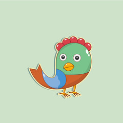 Vector color Christmas Bird