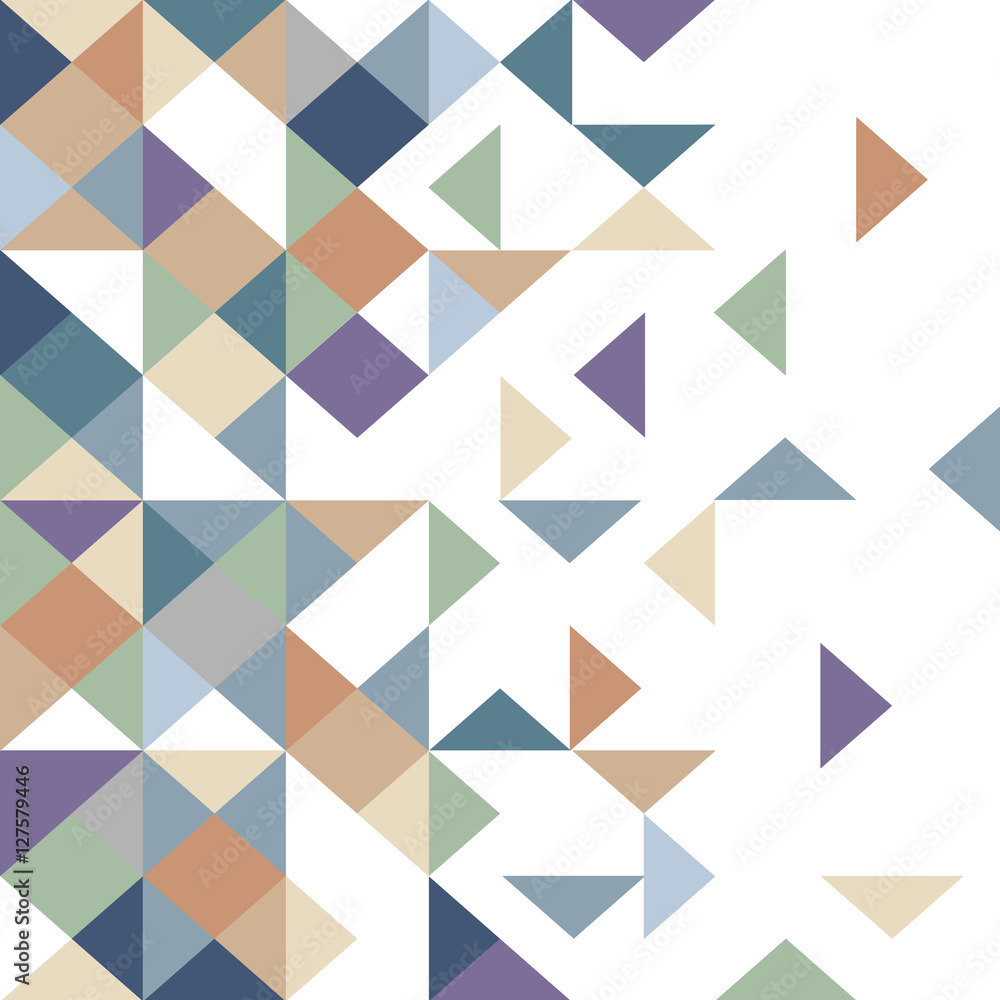 Sticker colored mosaic background in retro tones