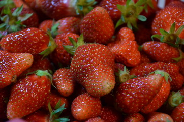 Assorted fresh strawberries