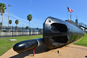 An American submarine in Galveston.