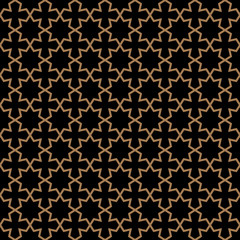 Seamless dark pattern in arabian style with stars