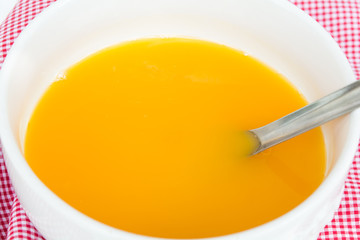 passion fruit and Juice in bowl on  food table