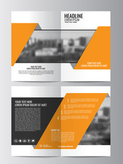 Brochure template. Can be used for magazine cover, business mockup.