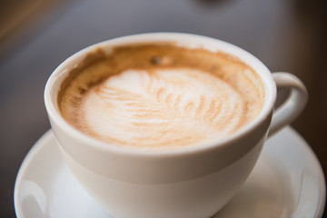 a cup of cappuccino